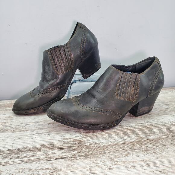 Born W32419 Chattel Western Ankle Bootie 10 - Picture 1 of 8